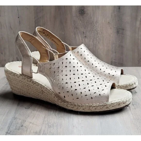 Clarks Shoes Clarks Petrina Gail Metallic Gold Wide Width